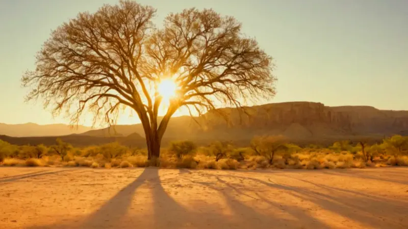 Un álamo inmenso domina la figura