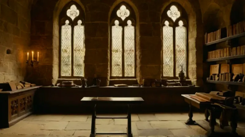 Luz ilumina una rosa sobre un manuscrito