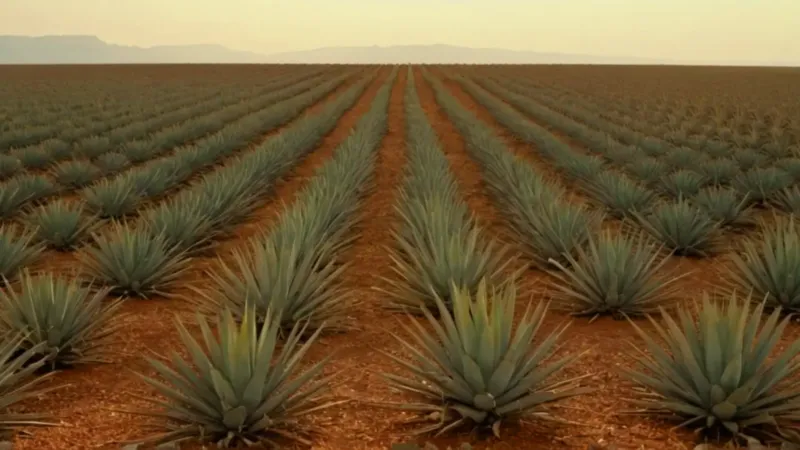 Figura solitaria en el agavero dorado