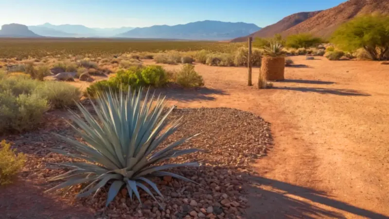 Paisaje desértico bañado por el sol