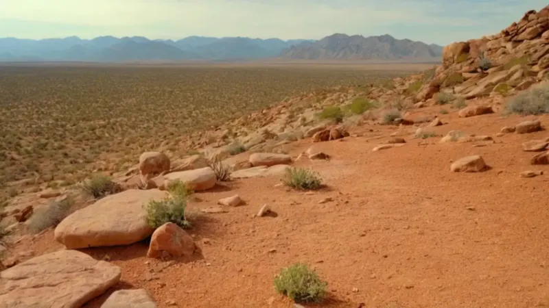 Una figura descubre vida en la aridez