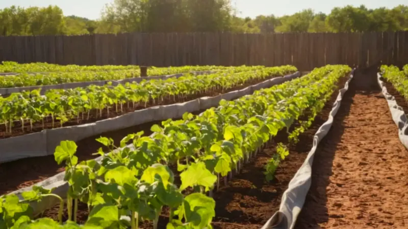 Un campesino cultiva la tierra al sol