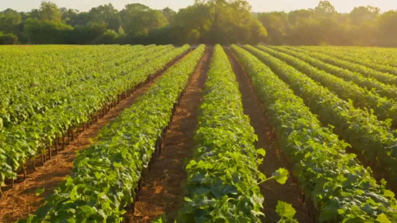 Cosecha de tomatillos en el campo dorado