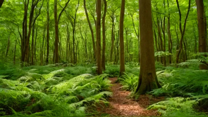 Trabajador en un bosque invadido