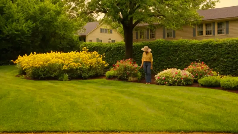 Un jardinero cuida sus plantas enfermas