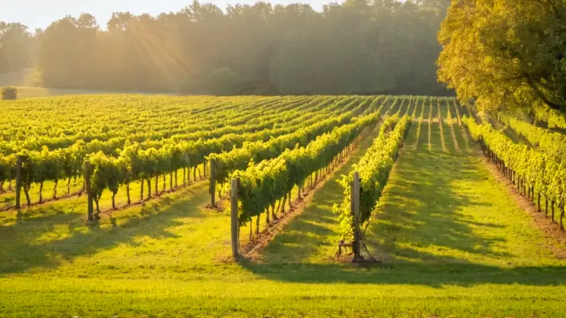 Un viñador trabaja bajo el sol